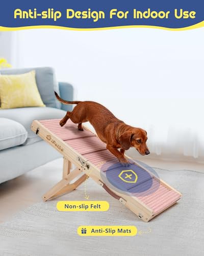 Small Dog Ramp for Couch, Joint & Spine Support, Anti-Slip, Foldable