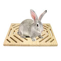 Litewoo Rabbit Scratch Board Claw and Teeth Care Chew Toy Bunny Wood Pad, B | Natural wood, antiskid & edible, rabbit scratch board for digging/chewing, for chinchilla/guinea pig, 12.6"x9.84"x0.6" - color: C 12.60x9.84 inch