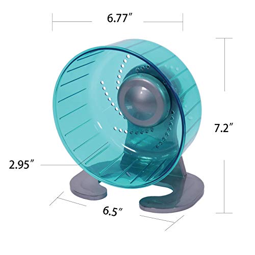 Hamster Exercise Wheel, Silent Spinner Hamster Running Wheels, Diameter 6.7 inch, Green - color: Green, size: 6.7 Inch