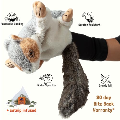 Milunova Pupr Pals Cat Wrestling Glove (Catnip Infused) Hand Puppet Toy with Tough Padding for Safe Interactive Play, Protection to Stop Kitten Scratching Hands; for Boredom-Busting Exercise - style: Nutjob + Catnip