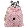 Sugar Glider Bonding Pouch Carrier Bag, Small Animals Sleeping Pouch Bag with Breathable Vent and Drawstring, Portable Travel Bag for Sugar Glider Rat Squirrel Guinea Pig Birds Parrot (Pink) - color: Pink