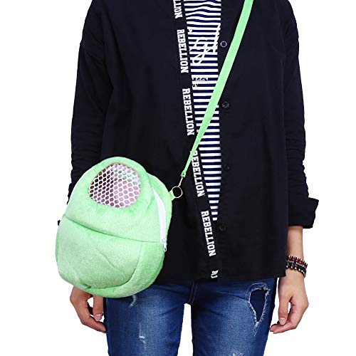 Tbest Pet Carrier Bag Hamster Rat Cat Rabbit Pet Sling Carrier Backpack Hedgehog Chinchilla Ferret Sleeping Outdoor Traveling Bag Handbags Backpack - color: Green