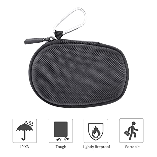 co2CREA Hard Case for Logitech MX Anywhere 3S/3/2S/2 Mouse, Graphite | Compact Performance Mouse Compatible, Protective EVA Carrying Storage Bag with Shockproof Foam Cushion and Carabiner - color: Graphite Case