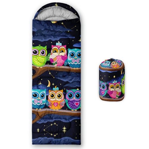 AILONEN Mermaid Scales Print Camping Sleeping Bag,Lightweight & Waterproof,3 Season Warm & Cool Weather,Portable Bags for Girls Women Travelling,Outdoors - color: Animal5