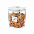 Pet Dog-Cat POP-Treat Airtight jar-Container - 1.3 Qt/1.2 L | Stackable One-Touch Opening | Airtight Dog and Cat Food Storage Container | BPA-Free - size: 1.2L/1.3Qt
