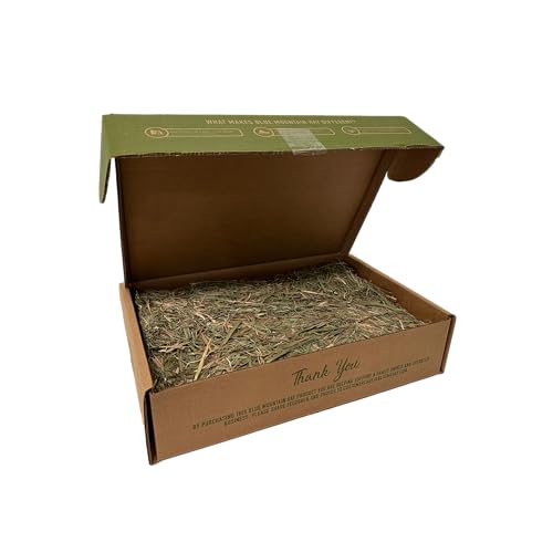 Blue Mountain Hay Timothy Hay Easy Flake Feed for Small Pets, 25lb | Easy Flake Timothy Hay, High Fiber Daily Forage, Soft Leafy Texture, Supports Digestion and Dental Care, Natural Nutrition - size: 25 Pound (Pack of 1)