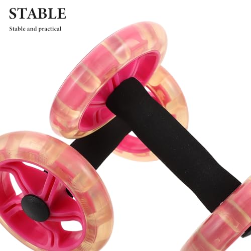 Kisangel 2pcs Dual Ab Roller Wheel, Abdominal Dumbbell Equipment | Sponge Handles for Core Workout Fitness Training Tool for Home Gym Men and Women