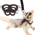 3 Pack Sugar Glider Harness and Leash Set Small Animal Training Walking Vest for Squirrel Hamster Rat-Black - color: Black