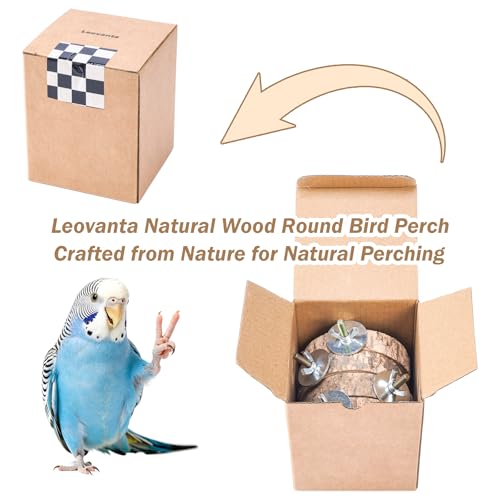 Bird Perches for Cage, 4PCS Natural Wood Bird Cage Accessories for Bird Stand, Round Parrot Flat Perch for Parakeets, Budgies, Cockatiels, Lovebirds, Conures(2.76 inches) - size: 2.76 inches
