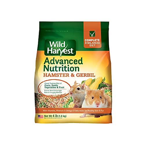 Wild Harvest Hamster And Gerbil Advanced Nutrition Diet, 4-Pound, Multicolor, One Size (E1950W), 4 pounds - size: 4 Pound (Pack of 1)