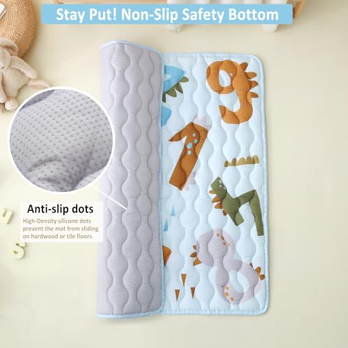Viviland Baby Mats for Floor, 50x50 Inch Playpen Mat, Thick Playmat for Baby and Toddlers Infants, Non-Slip & Machine Washable, Blue Numbers - color: Blue Numbers, size: 50" X 50"