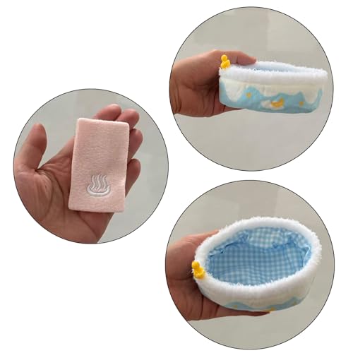 Blue Cotton Small Animals Bed, Hamster Bathtub Accessories Cage Toys, Relax Habitat Cozy Sleep Pad Rest Nest for Hamster/Guinea Pigs/Hedgehog/Squirrel/Mice/Chinchilla/Ferret Rat - color: Cotton Bathtub