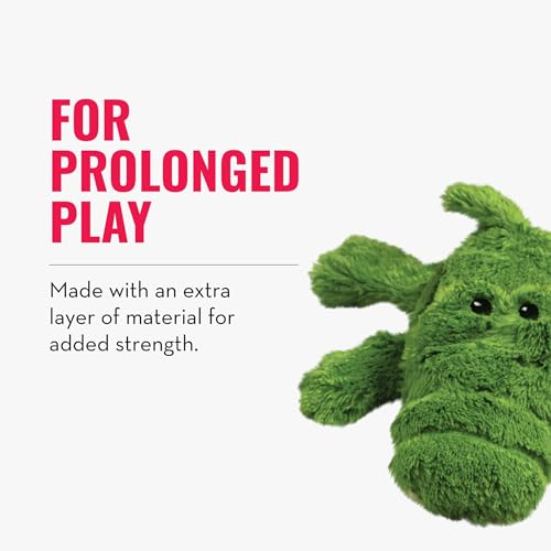Kong Cozie Ali Alligator Plush Dog Toy, for Small Dogs | Soft Indoor Cuddle Plush Toy with a Squeaker & Minimal Stuffing, Great for Snuggling & Gentle Indoor Play - size: Small, style: Ali the Alligator