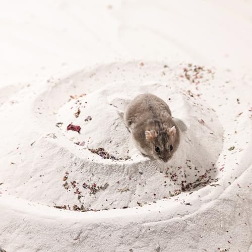BUCATSTATE Hamster Bath Sand, 6.6LB Potty Litter Sand | Odor Control | Plant Scented Bathing Sand for Chinchillas Gerbil Mice Degu (Plant Scented) - color: White Sand, size: 6.6LB