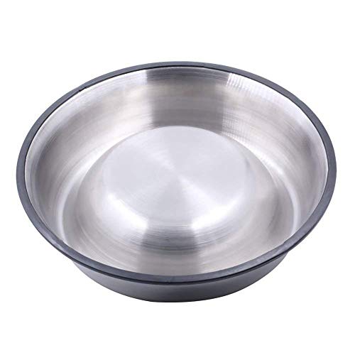 Mlife Stainless Steel Dog Bowl with Rubber Base for Small/Medium/Large Dogs, Pets Feeder Bowl and Water Bowl Perfect Choice (Set of 2) - size: 8oz