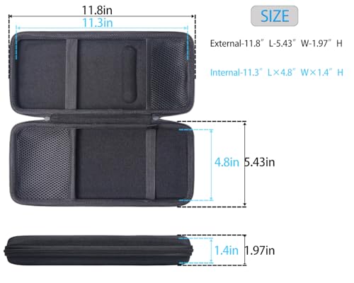 Hard Case Compatible with 67 68 Keys Apple Magic Keyboard + Magic Trackpad + Apple Magic Mouse,Black - color: Black