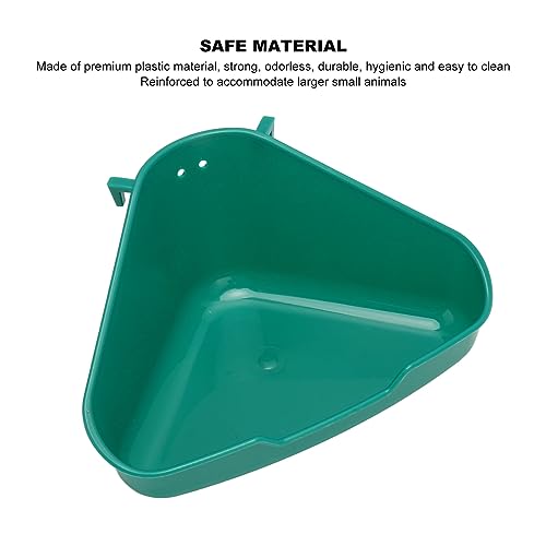 Fockety Corner Litter Pan for Ferrets, Rabbits, Rats, Guinea Pigs and Other Small Animals, Splash Proof Triangle Potty Trainer Corner Litter Bedding Box for Baby Rabbit, Chinchillas (S