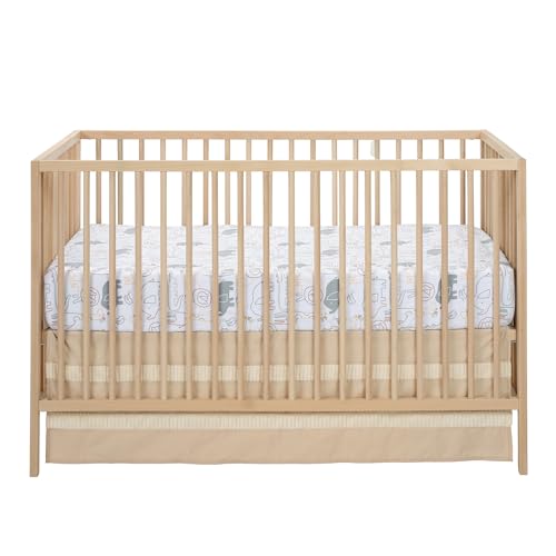 Lambs & Ivy Jungle Story 100% Cotton Safari Baby Fitted Crib Sheet - White - color: Jungle Story