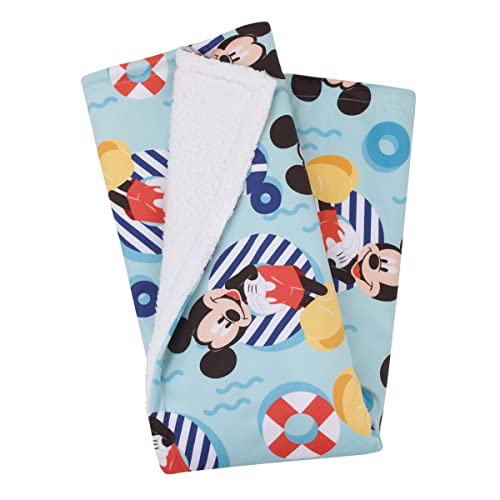 Disney Mickey Mouse Summertime Splash Sherpa Baby Blanket - color: Mickey Mouse - Summertime Splash