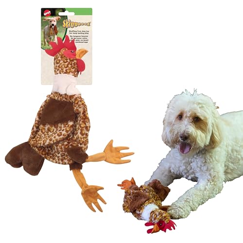 SPOT Skinneeez Chicken 17" Stuffing-Free Plush Dog Toy with Honking Squeaker – Soft, Floppy & Mess-Free Interactive Toy for Medium & Large Dogs – Ideal for Light & Moderate Chewers - style: Chicken