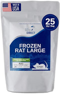 MiceDirect 25 Frozen Large Feeders Snake Food for Adult Ball Pythons Monitors Lizards Birds of Prey (8-9 in) (4375 Grams Min) - size: 8-9 in (Pack of 25)
