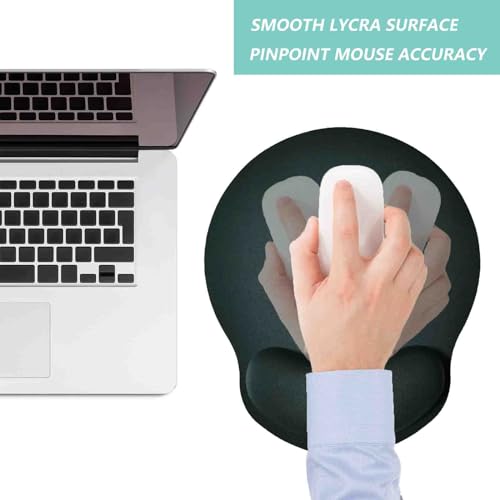 Mouse Pad with Wrist Support, Ergonomic Mouse Pad with Memory Foam Wrist Rest Cushion, Non-Slip Rubber Base Gaming Mice Pad for Home Office Computer Laptop, Grey - color: Grey