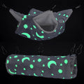 Noctilucent Luminous Grey Guinea Pig Rat Hammock Bunkbed Hanging Tunnel | Hanging Soft Bed Mat for Ferret Hedgehog Squirrel Hideout Cage Accessories (Tunnel and Bunkbed Hammock) - color: Grey