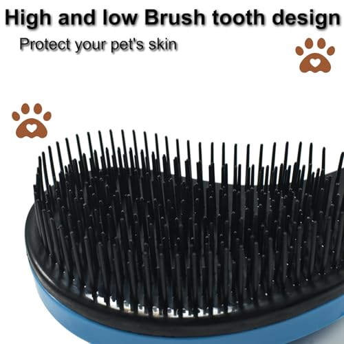 Puppy Brush, Soft Dog Brush for Grooming, Puppy Hair Remover Brush Comb, Grooming Tool for Poodles,Teddy, Yorkies, Maltese, Shih Tzu, Chihuahua, Starsky Blue - color: Starsky blue