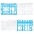 Hamiledyi 4 Piece Rabbit Feet Pad 13.4×9.8x0.4'' Hole Leak Water Design for Plastic Bunny Feet Pad Playpen Feet Mats Plastic Rabbit Cage Mat for Guinea Pig Hamster Chinchilla Ferret - color: 2 white+2 blue