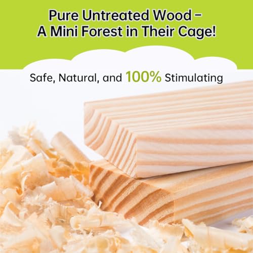 Wooden Rat Climbing Toys for Pet Rats - Natural Cage Accessories,Climbing Ladder,Hanging Enrichment Toys for Fancy Rats,Fun & Safe Play & Chew Activities,L - size: Large