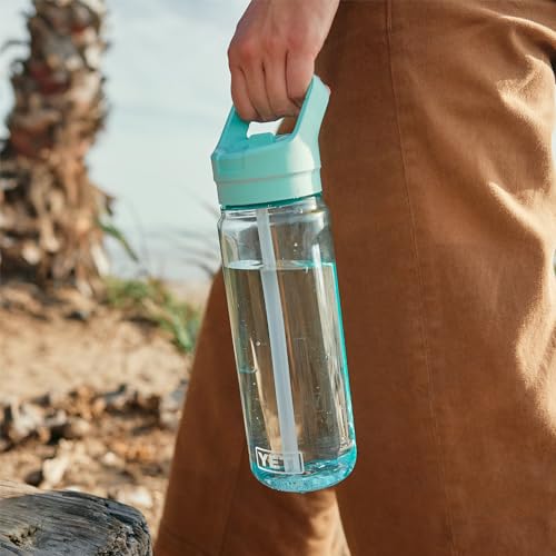 YETI Yonder 750 ml/25 oz Water Bottle with Yonder Straw Cap, Navy - color: Navy, size: 25 Ounces