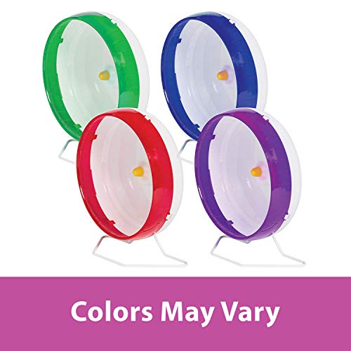 Kaytee Silent Spinner Wheel For Pet Syrian or Large Breed Hamsters, Sugar Gliders and Gerbils, Large 10 Inch (Colors May Vary) - size: Large 10"