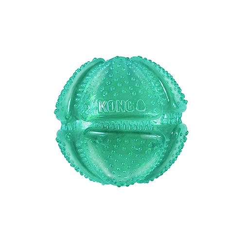 KONG Squeezz Dental Ball - Dog Toy for Cleaning Teeth - Flexible Chew Toy for Gentle & Mild Chewers - for Medium/Large Dogs | Flexible Squeezable Dental Toy for Gentle & Mild Chewers, Helps Clean Teeth & Gums During Engaging Play - style: Ball