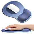 EooCoo Mouse Pad with Gel Wrist Rest, Ergonomic Mousepad Wrist Alignment | Middle Concave Design for Natural Wrist Alignment, Non-Slip Base Mousepad, Carpal Tunnel Relief, Office Desk Accessories - color: Navy Blue