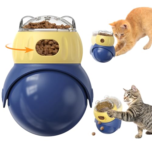 Cat Interactive Puzzle Toy, Adjustable Treat Dispenser | Cat Toys for Indoor Cats, Safe Enrichment Toy for IQ Training, Mental Stimulation, Boredom Relief, Great Gift