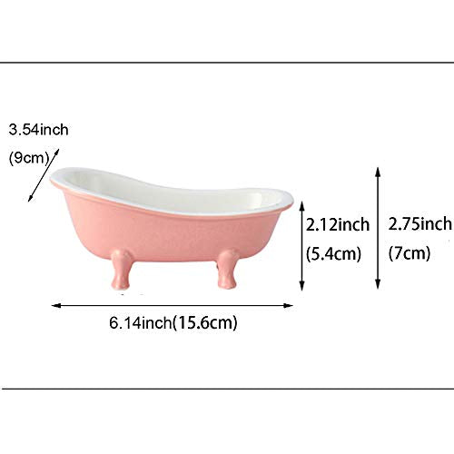 Small Animal Hamster Sand Bathtub, Bird Bathroom, Ice Accessories Cage Toys, Ceramic Relax Habitat House, Sleep Pad Nest for Hamster, Food Bowl for Guinea Pigs/Squirrel/Chinchilla - color: Pink