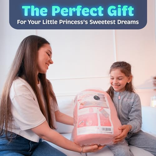 Kids Sleeping Bag for Boys & Girls - Glow in The Dark for Ages 3+, Large With Pillow Pocket, Extra Soft Toddler Blanket (66" x 33") - color: Rainbow - Stars
