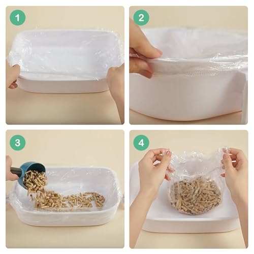 septillar Disposable Small Animal Litter Box Liners [30pcs, 14x9.5inch] Litter Tray Toilet Plastic Film for Rabbit Guinea Pig Chinchilla Hedgehog - size: 30 Count (Pack of 1)