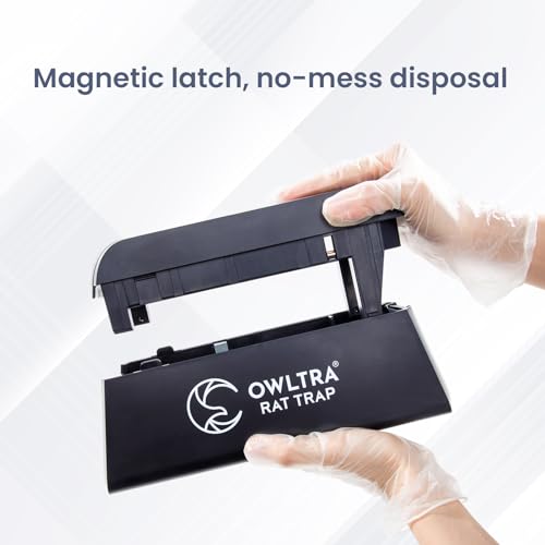 OWLTRA OW-1 Indoor Electric Rat Trap, Instant Kill Rodent Zapper with Pet Safe Trigger, Black, Large - size: 1 Pack, style: Electric Rat Trap
