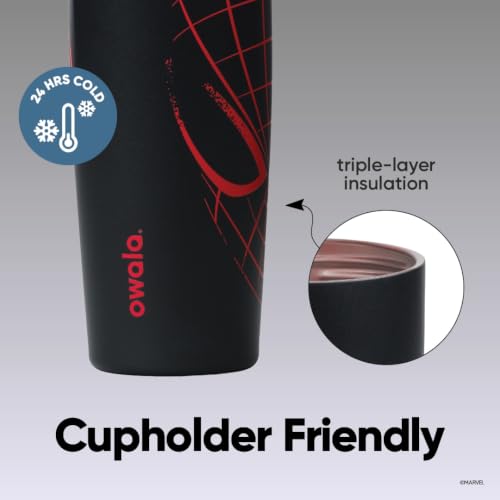 Owala Spider-Man FreeSip Sway Stainless Steel Water Bottle 30 oz - color: Night Watch
