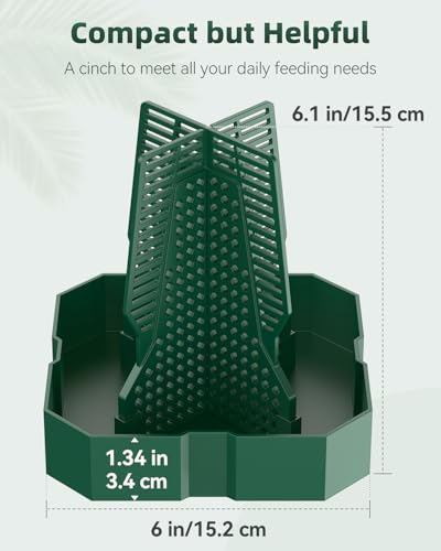 Pawfly Chameleon Feeding Bowl, Climbable Chameleon Feeder, Large Plastic Reptile Feeder Box, Bearded Dragon Food Container, Bug Bowl for Lizards, Geckos, and Frogs - color: Interlocking Feeding Dish, size: Large