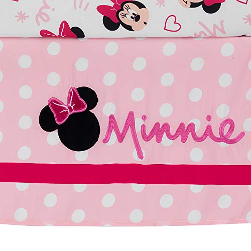 Lambs & Ivy Disney Baby Minnie Mouse Love 3-Piece Pink Nursery Crib Bedding Set - color: Minnie Mouse Love