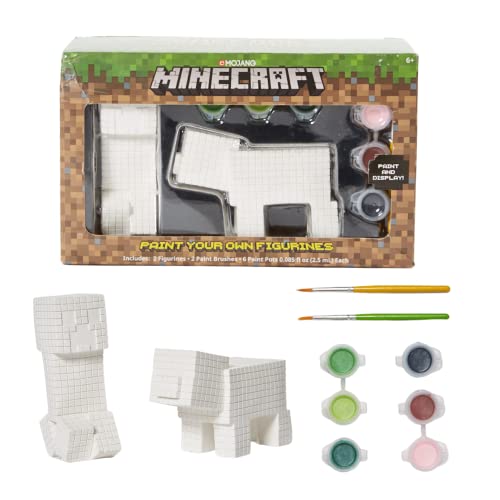 Innovative Designs Minecraft Paint Your Own Figurines Arts and Crafts Set for Boys and Girls - style: Minecraft: Reuben the Pig and Creeper