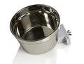 Lixit® Stainless Steel Kennel Food or Water Bowl - Non Spill Hanging Removable Crate Bowls - Carrier Cage Dish for Dogs or Cats for Feeding and Drinking (Stainless Steel, 40 Ounce) - size: 40 oz (Pack of 1)