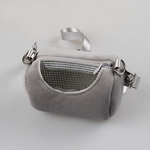Pet Cage Cross Body Accessories Cylinder Design Soft Practical House Travel Portable Squirrel Visible Mesh Hamster Carrier Bag(Pink)