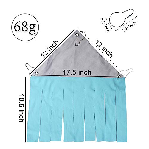 WishLotus Hamster Hideout, Small Animal Hideaway Tent Fleece Forest Pet Cage Accessories Nest Bedding for Chinchilla Guinea Pig Hedgehog Rat Squirrel Ferret Dwarf Bunny (Blue+Grey)