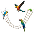 Bird Ladder Bridge, Wooden Pet Hamster Climbing & Swing Toys, Cage Accessories for Birds Rats Parrots Hamster Squirrel Sugar Gliders Parakeets Cockatiels - 20 Steps - 44.5 x 5.9 Inch - size: 20 Steps - 44.5 × 5.9 Inch