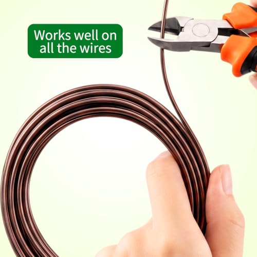 Mudder 5 Roll Aluminum Bonsai Training Wire Tree 1/1.5/2.0/4/6mm 85 Feet Total with Bonsai Wire Cutter Anodized Training for Holding Branches Small Trunks(Brown) - color: Brown, size: 1/1.5/2/4/6mm