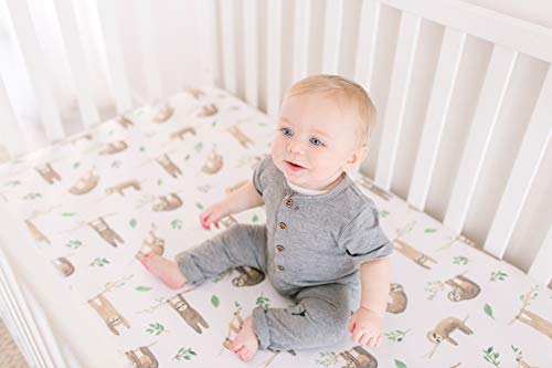Copper Pearl Premium Knit Crib Sheets: Breathable and Soft, Fitted for Standard Mattresses, Perfect for Baby Registry or Shower Gift, Noah - color: Noah