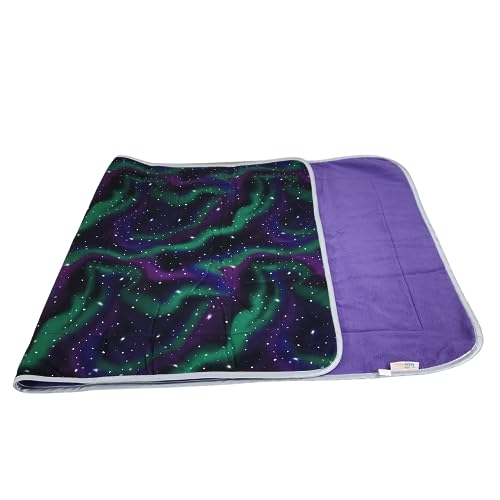Guinea Pig Fleece Cage Liner - Tidy Mat - Lap Pad - Corner Pad - Absorbent - Machine Washable - for Guinea Pigs and Hedgehogs (Northern Lights, 30"x18") - size: 30"x18"